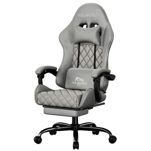 Massage Gaming Chair, Height Adjustable With 360°