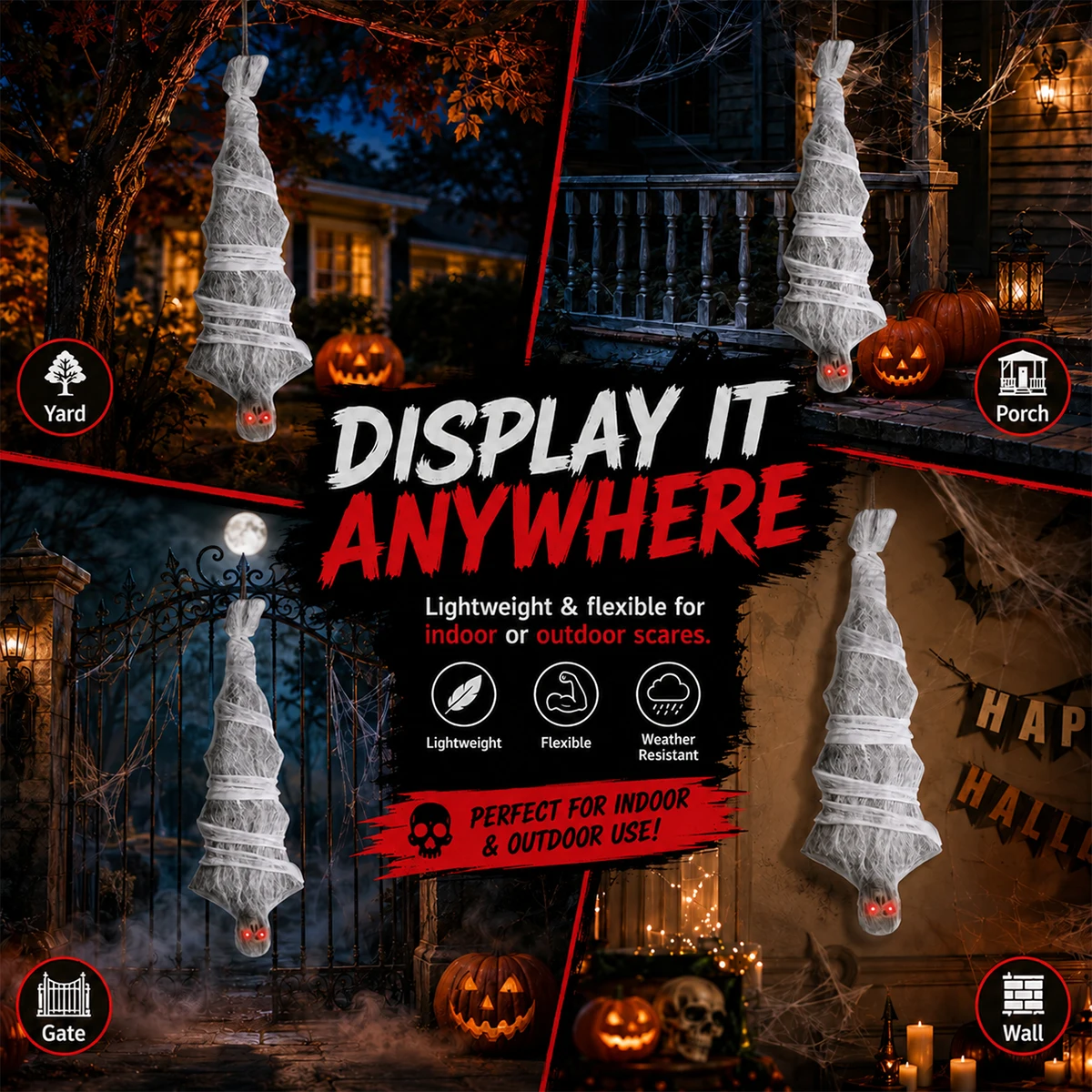 Upside‑Down Zombie Mummy Decor - Image 4
