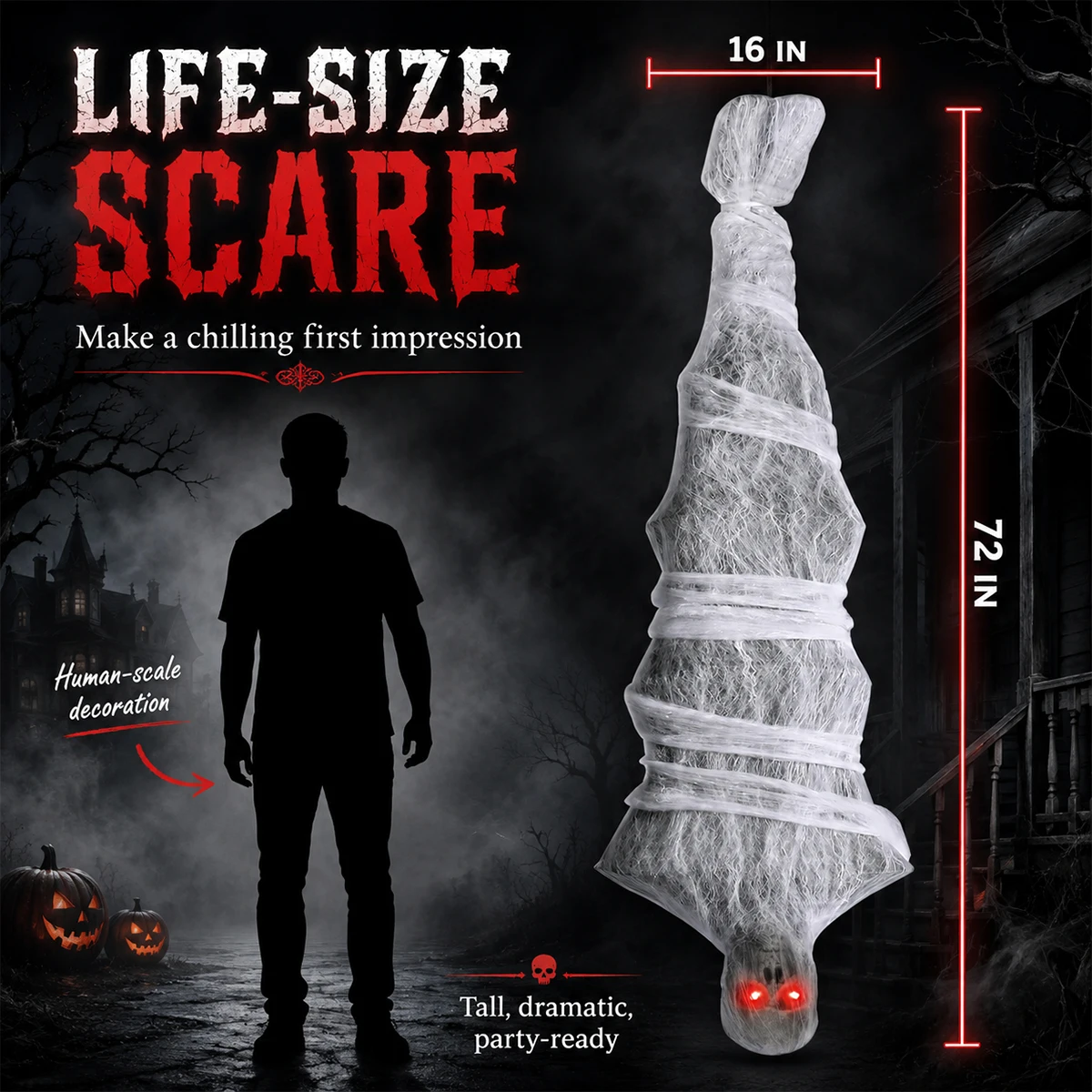 Upside‑Down Zombie Mummy Decor - Image 6