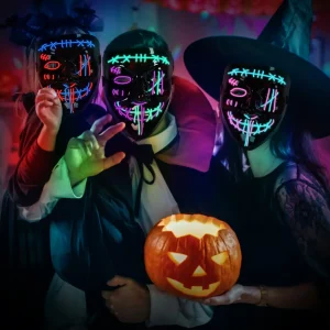 3 PACK Halloween Scary Led Mask - Thumbnail Image 8