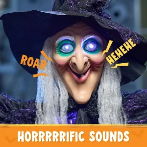 72'' Hanging Talking Witch Decor - Thumbnail Image 2