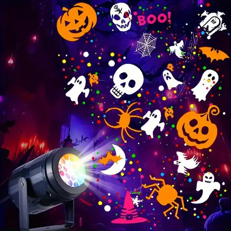 Halloween LED Projector Light Outdoor Yard Decor - Image 1