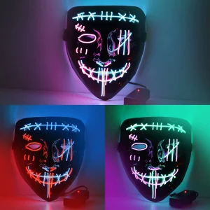 3 PACK Halloween Scary Led Mask