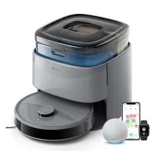 Robot Vacuum, Anti-Tangle Brush,Dual Spin Mop Wash