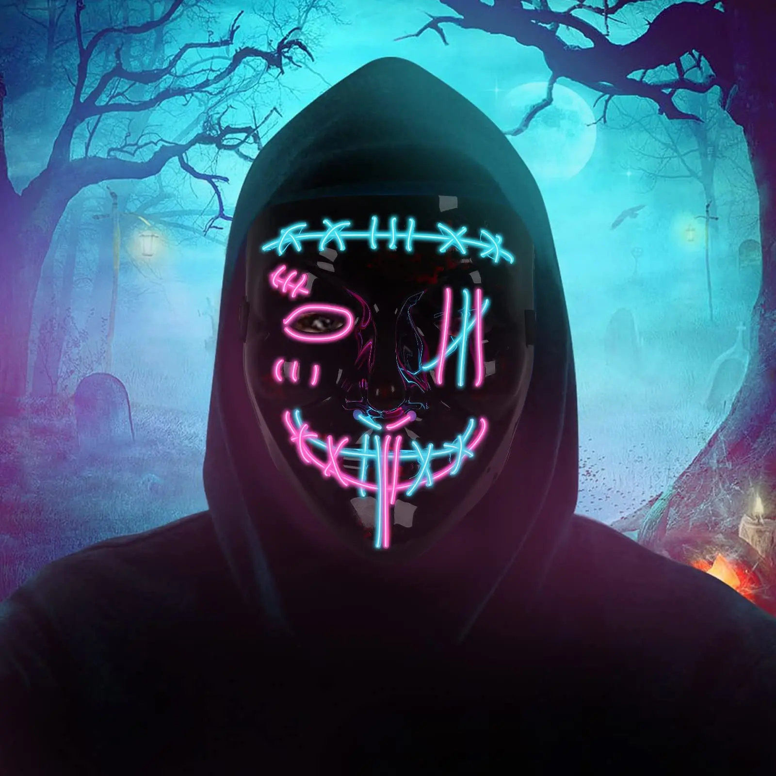 3 PACK Halloween Scary Led Mask - Image 7