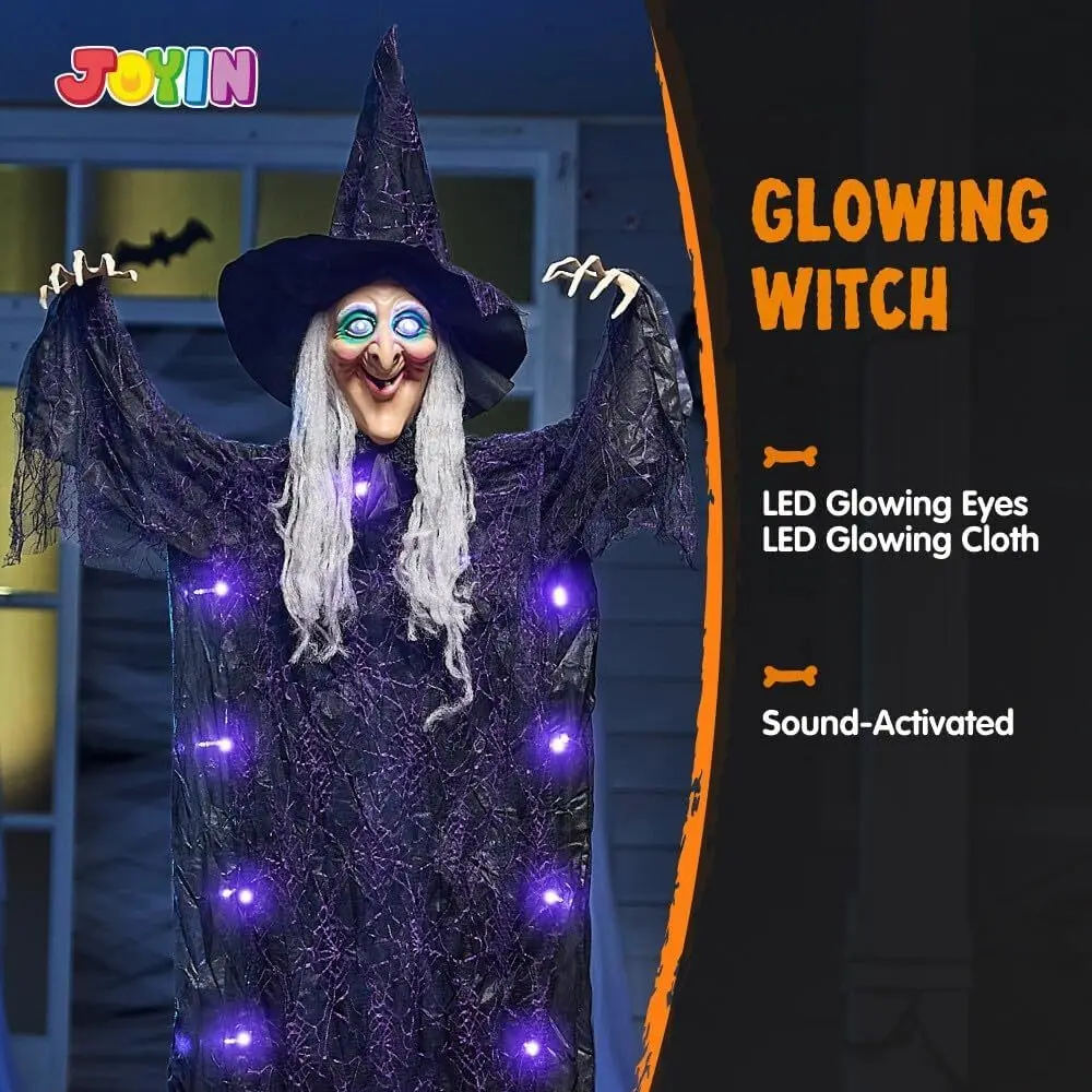 72'' Hanging Talking Witch Decor - Image 4