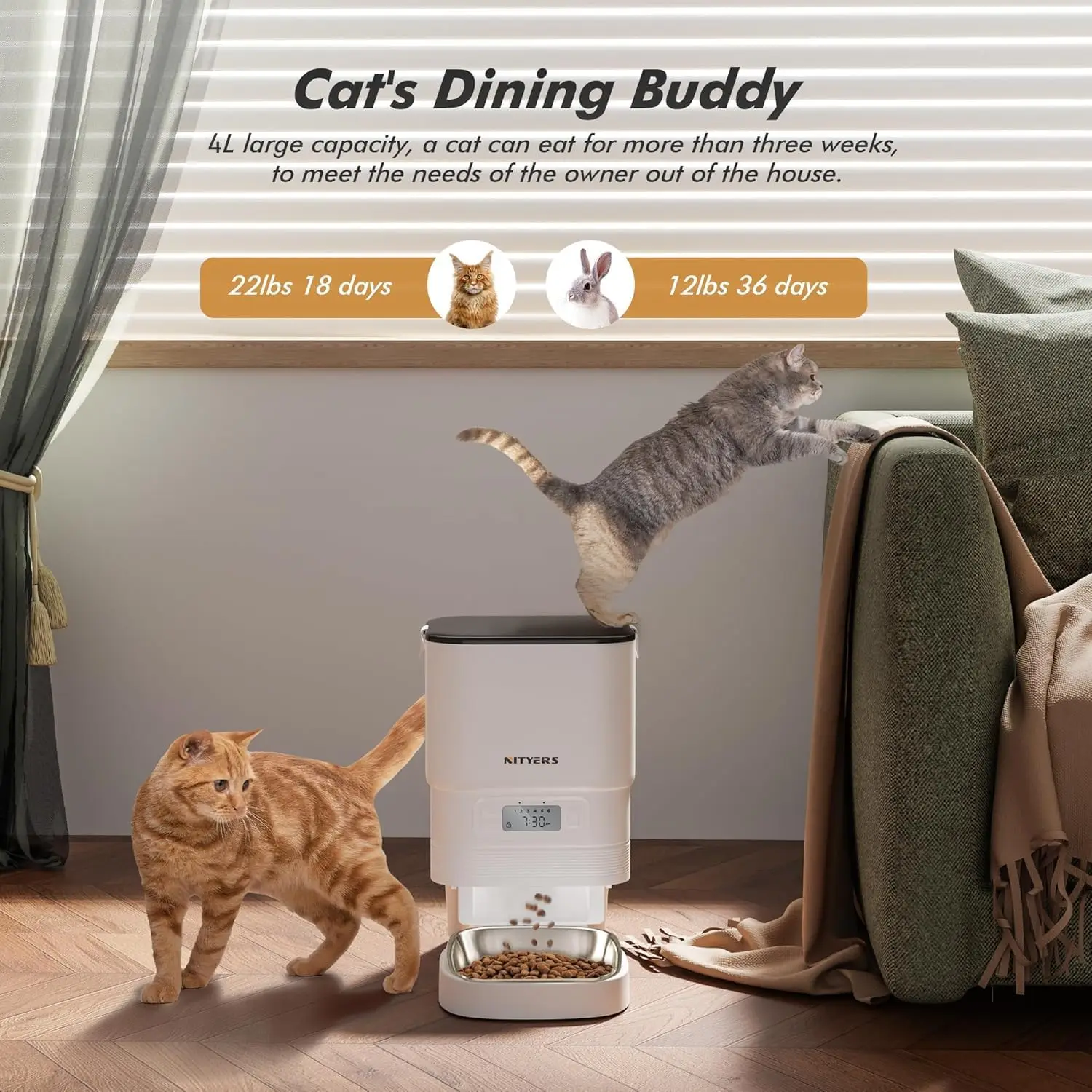 4.5L Smart Automatic Cat Feeder - Image 6
