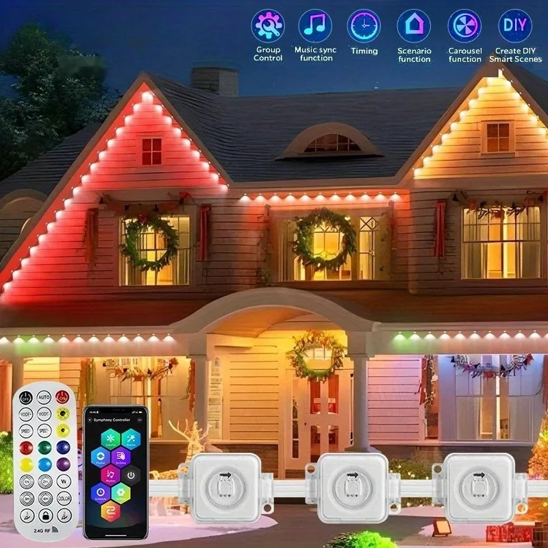 Outdoor Christmas Holiday Home Roof Decor - Image 1