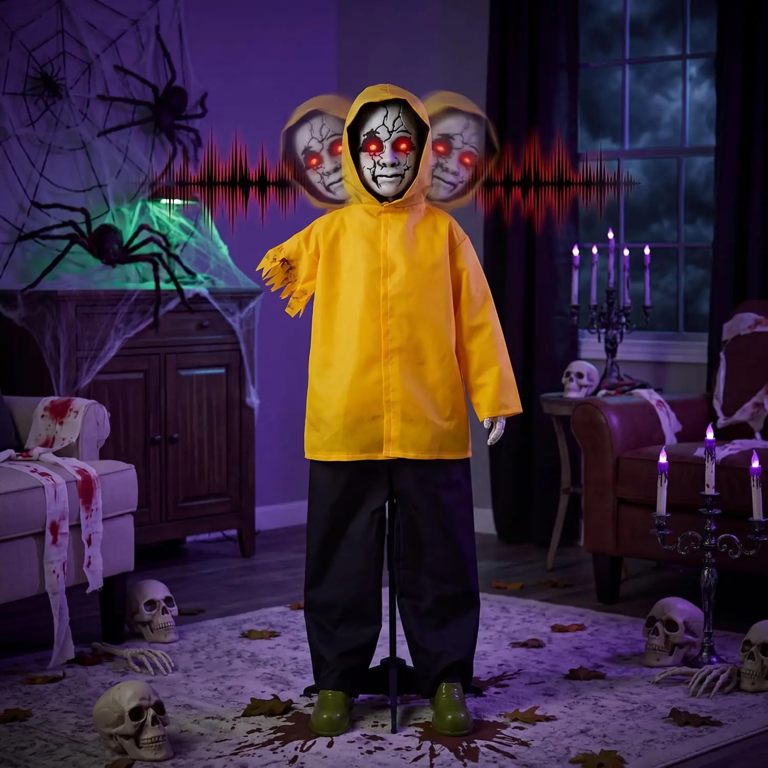 49" Life Size Halloween Animatronics Ghost Decor - Image 7