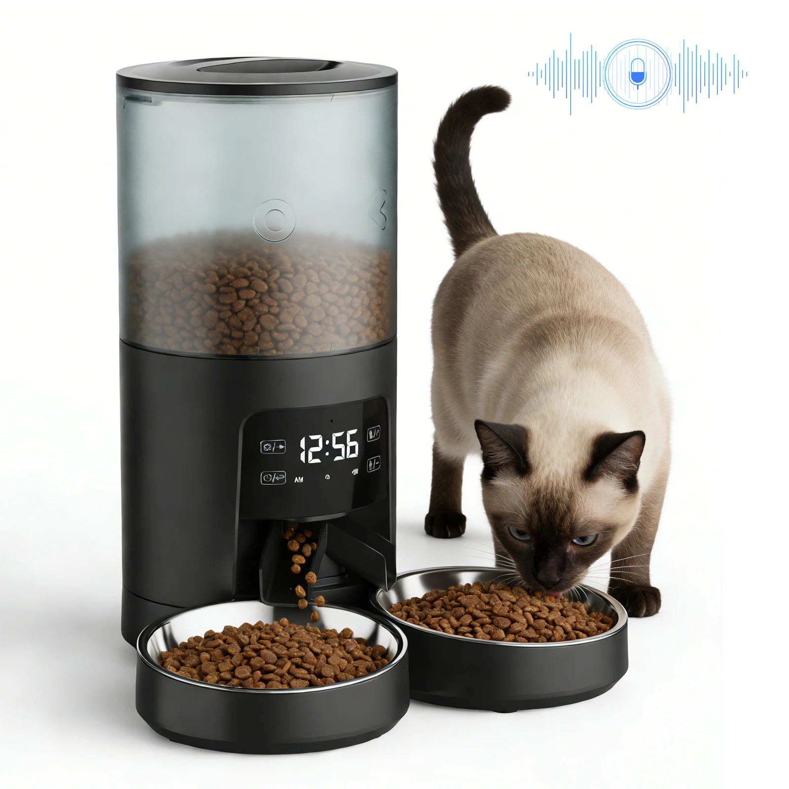 6L Automatic Cat Feeder /2 Stainless Bowls - Image 7